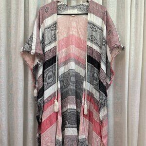 Caslon Pink and Black Shrug Sweater